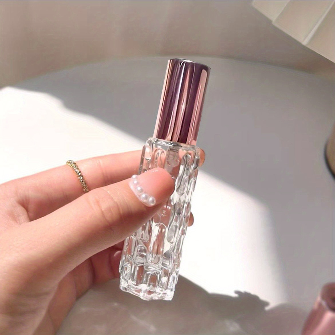 1/3pcs+4 accessories 10ml travel mini perfume atomizer container with 3 spray bottles, 2 funnels, 2 dispenser diviners: Pink