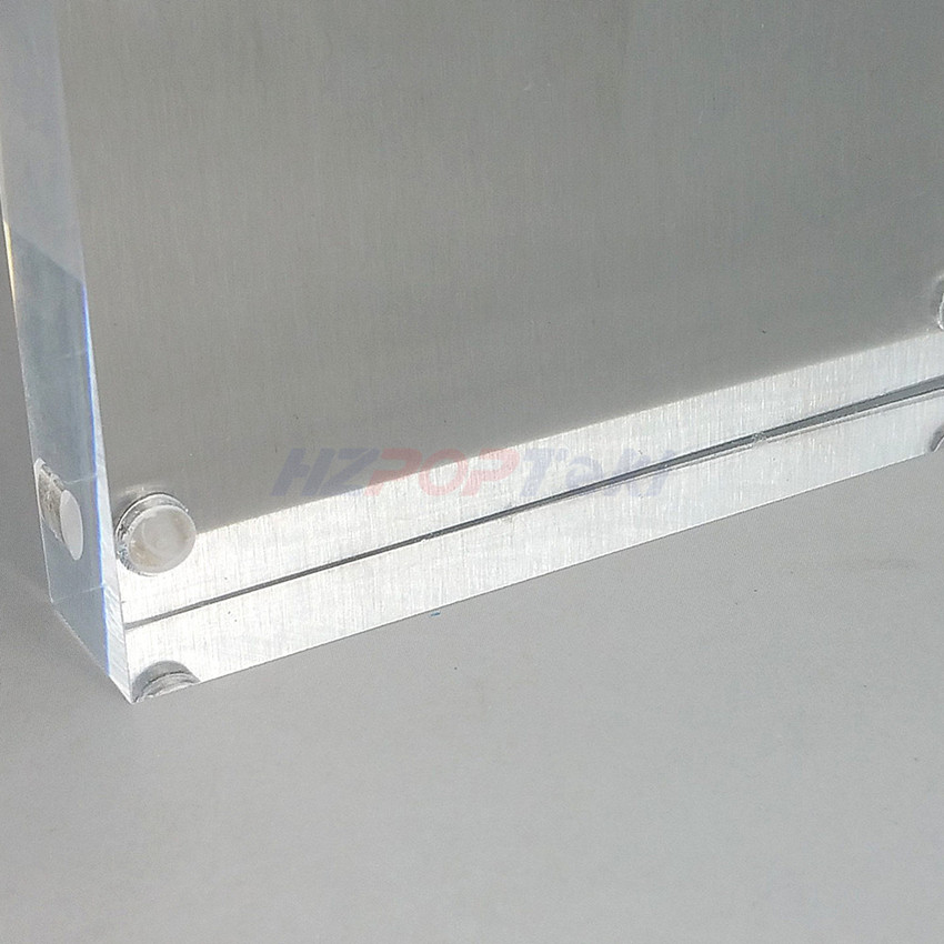 Acrylic Photo Picture Frame Display Show Stand Holder Clear Plastic Crystal Magnet Sucked 3'5'6'7' on Desktop 2pc