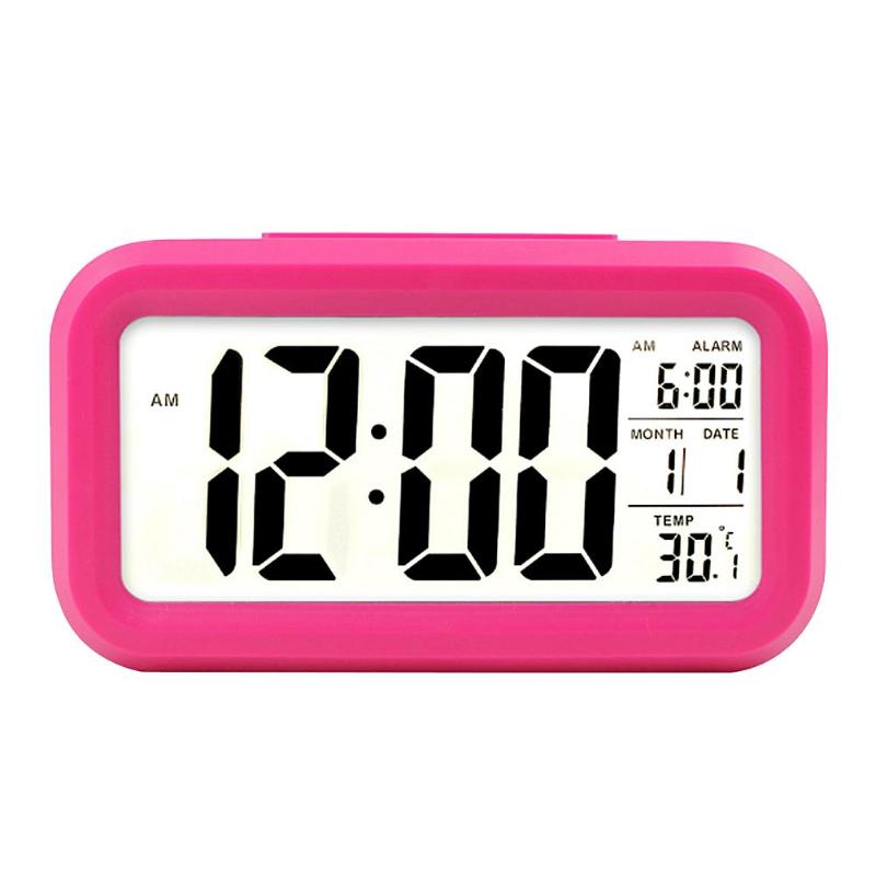 Reloj electrónico Digital LED de mesa, reloj despertador ajustable con brillo, reloj colgante de pared a la con Cable USB, reloj de pared