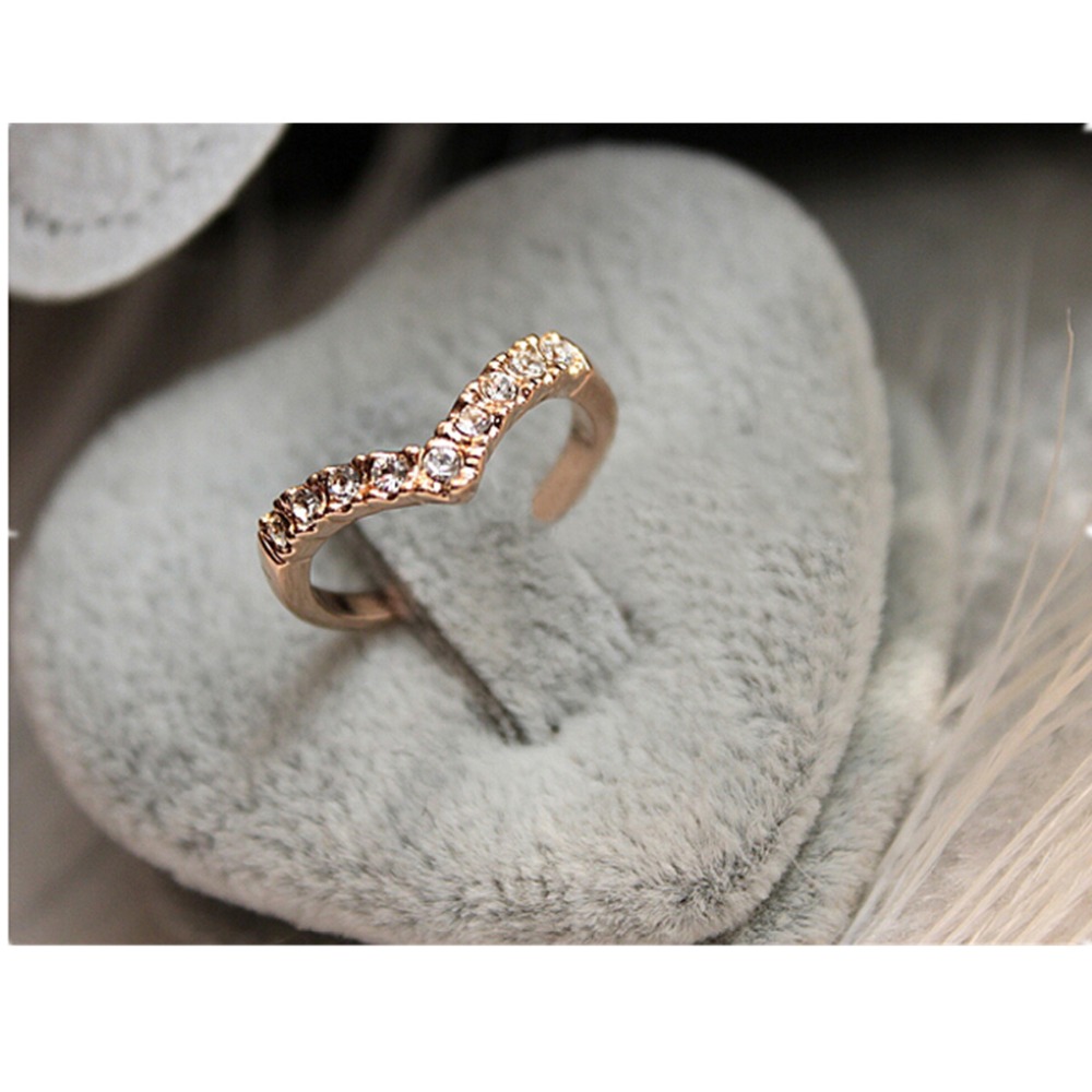 One Direction Girl Rings Bijoux Simple V Finger Ring For Women Wedding Jewelry Accessories Cheap