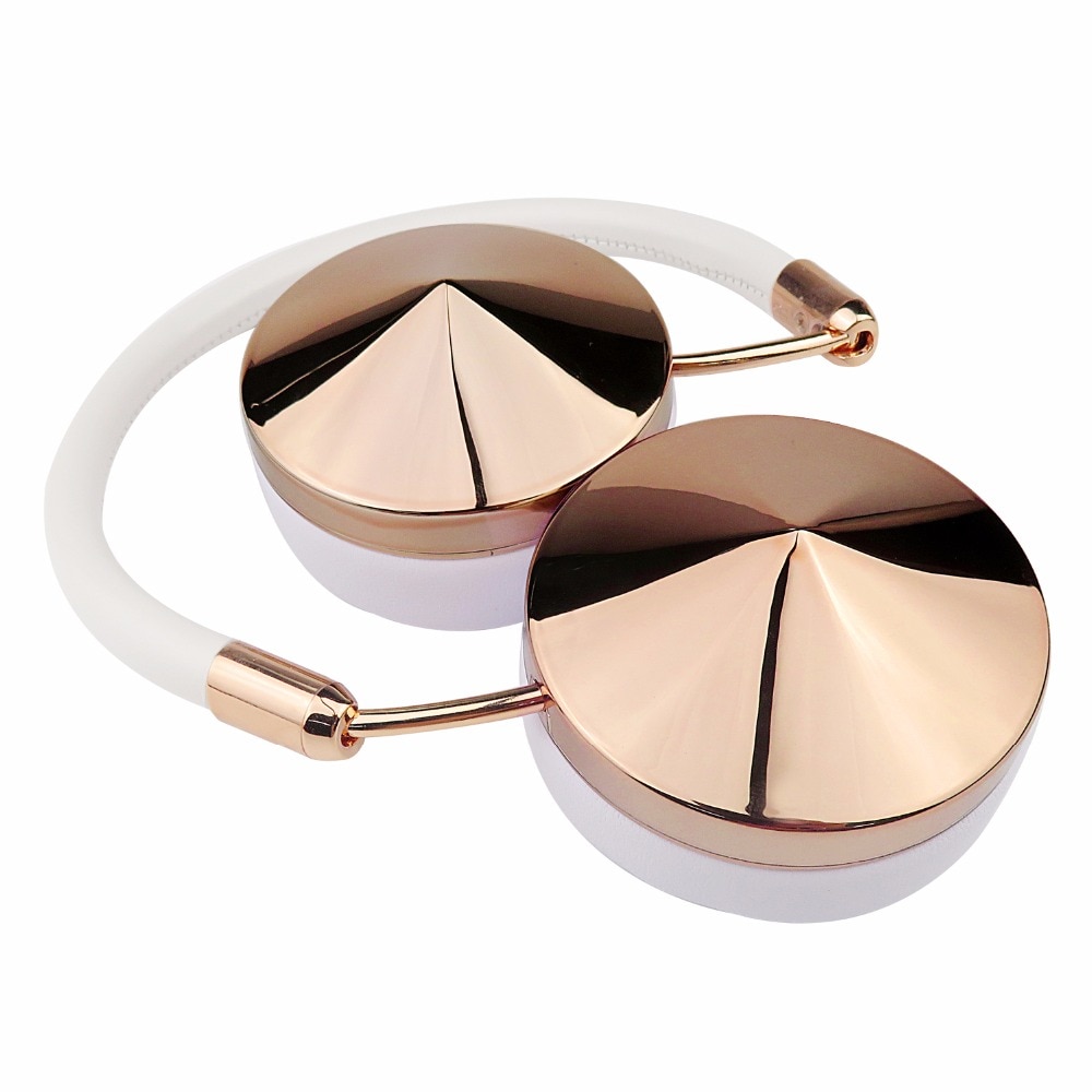 Rose Gold Draadloze Bluetooth Headset Hoofdtelefoon Met Microfoon Stijlvolle Op Oor Delen Hoofdtelefoon Voor Vrouwen Meisje Liboer BT88