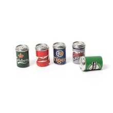5 flessen Van Gesimuleerde Bier Kan Mini Voedsel Spelen 5 Flessen Bier Kan Scan Pop Speelgoed Meubels Accessoires
