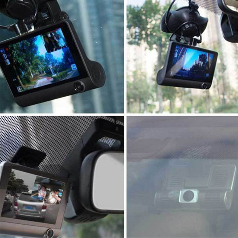 Auto dvr 3 camera lens 4.0 inch dashcam dubbele lens met achteruitrijcamera videorecorder autoregistratie dvr dashcam