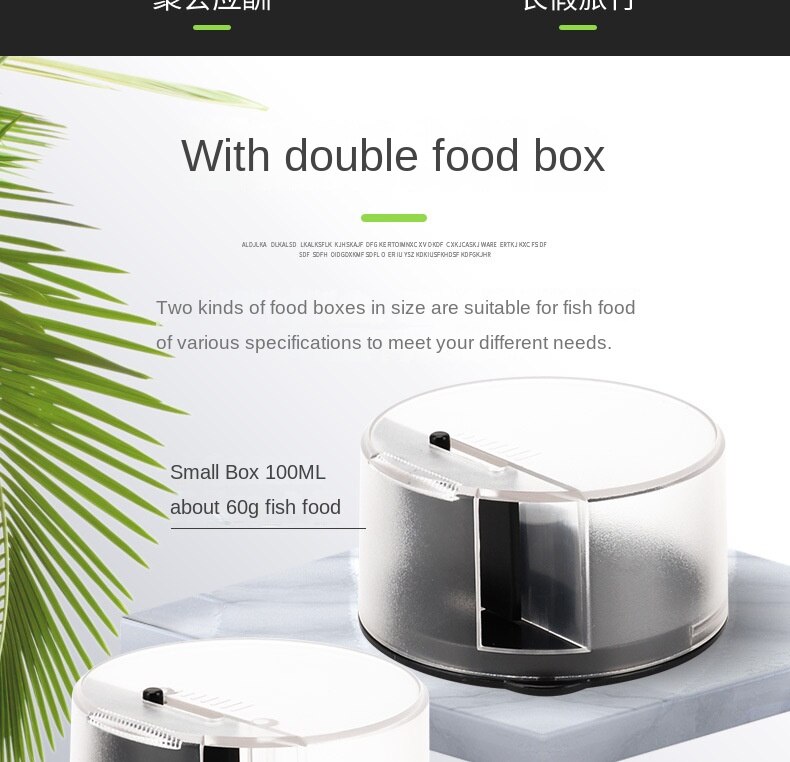 Smart Automatic Fish Feeder Aquarium Feeder Fish Tank Adjustable Auto Feeding Dispenser with LCD Indicates Timer