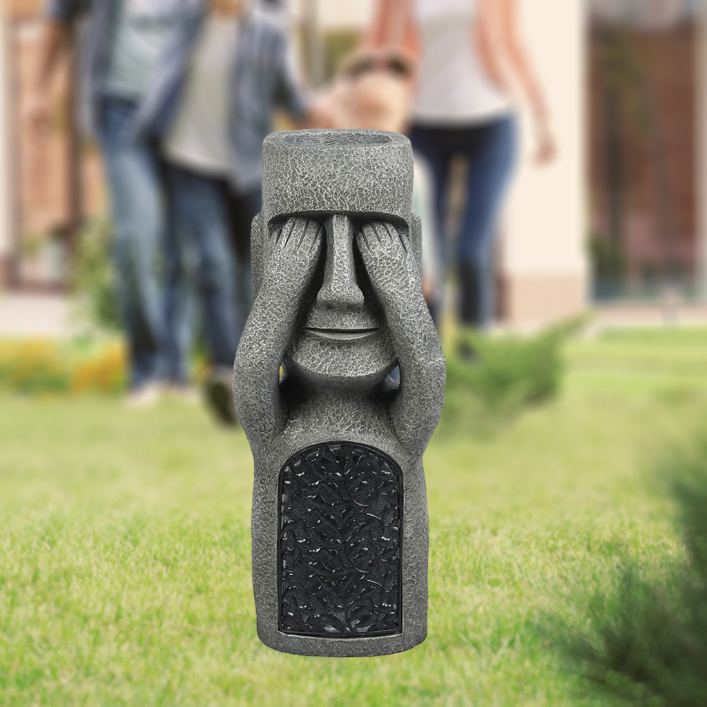 Statue de pâques en résine de 10 pouces, Statue Moai Monolith, Sculpture de jardin
