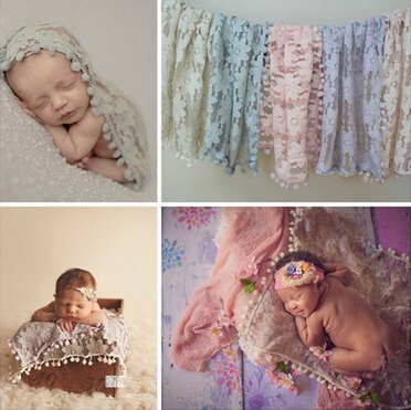 45*45 cm, stretch kant wrap, rekwisieten voor baby-fotografie pasgeboren fotografie props Fotografie achtergrond