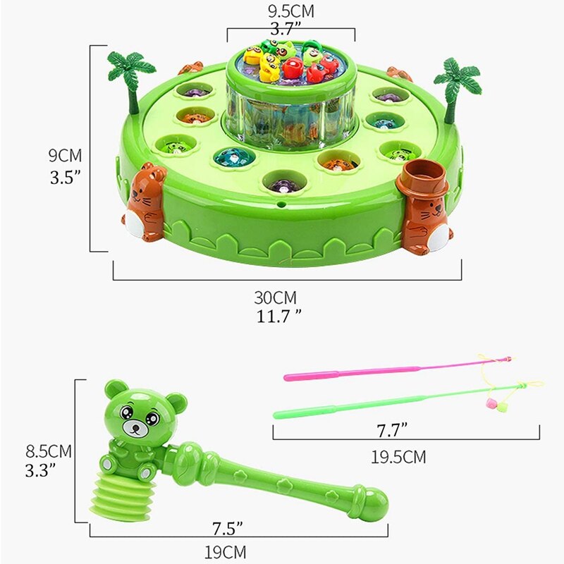 Gioco interattivo 2 in 1 Whack a Mole e giocattolo magnetico per la pesca dei più piccoli-apprendimento del giocattolo per lo sviluppo precoce-regalo divertente