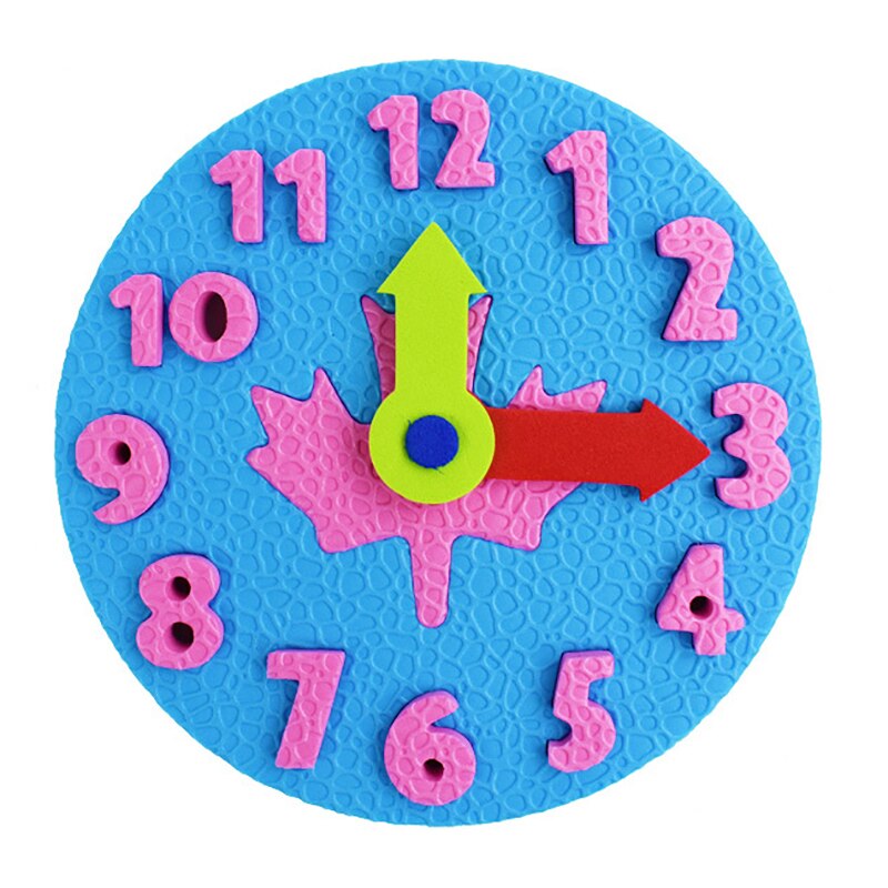 1Pcs EVA Math Clock Cognitive Toys Cute Cartoon Clock Number Cognitive Teaching Education Toys Child Maths Teaching Tool