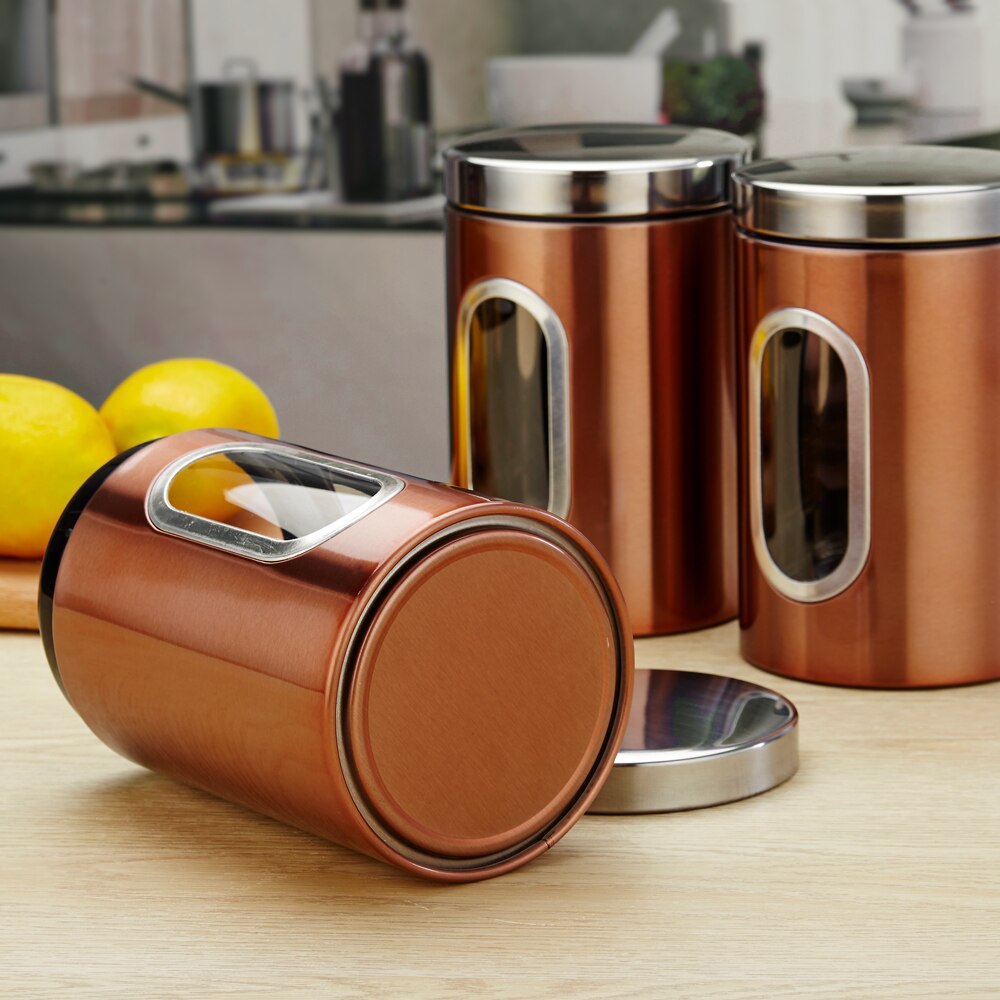 3Stck Edelstahl Tee Panzer Kaffee Zucker Lagerung Kanister Gläser Töpfe Küche Lebensmittel Behälter für Getreide Muttern Dosen Kasten bottels