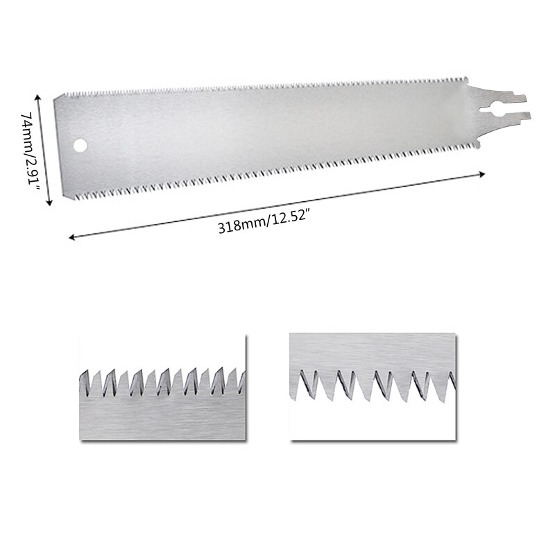 Replacement Hand Saw Blade SK5 Japanese Saw 3-edge Teeth 65 HRC Wood Cutter