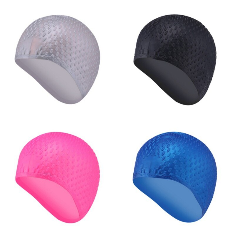 De silicona gorro para natación de goma de los hombres adultos, mujeres gorros de baño, sombrero de los Niños Accesorios de natación gorras de natación