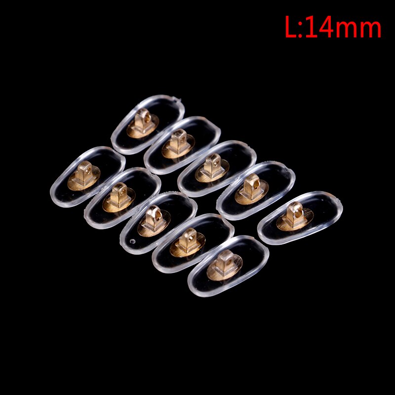 5Pairs Adhesive Silicone Nose Pads Glasses Nose Pads Non-slip White Gold Thin Nosepads For Glasses Eyeglasses Sunglasses: 5Pair A5 14MM