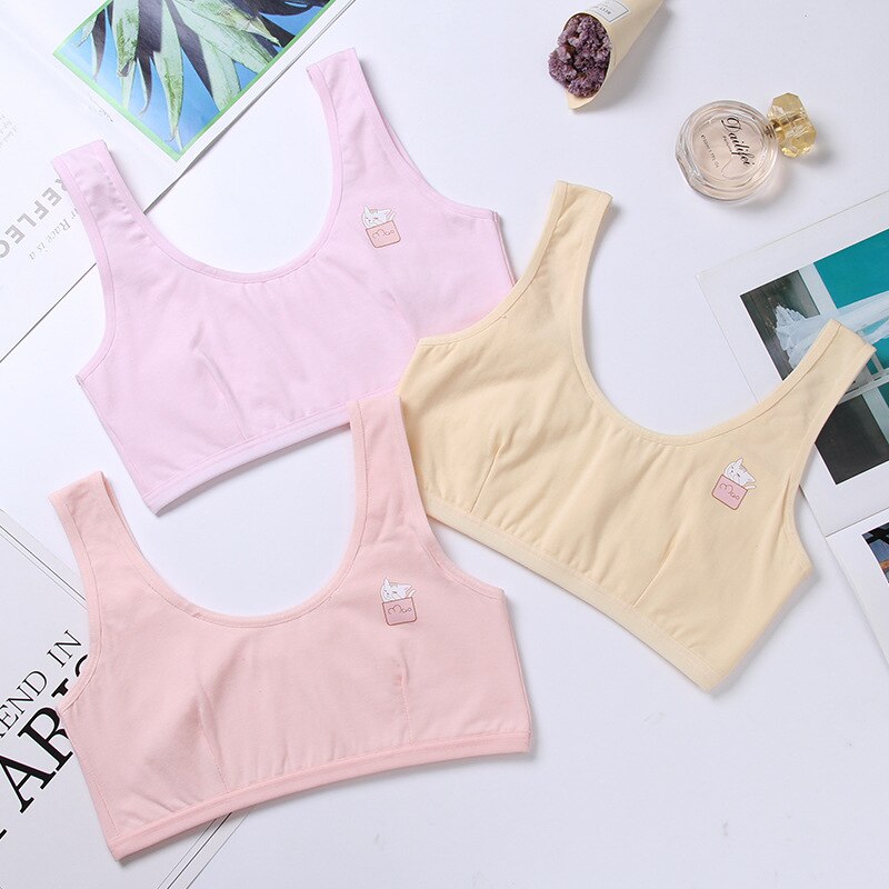 Meisje Beha Tiener Crop Top Ondergoed Vest Racerback Puberteit Sport Training Bras Brief Streetwear Tube Top 8-14Years