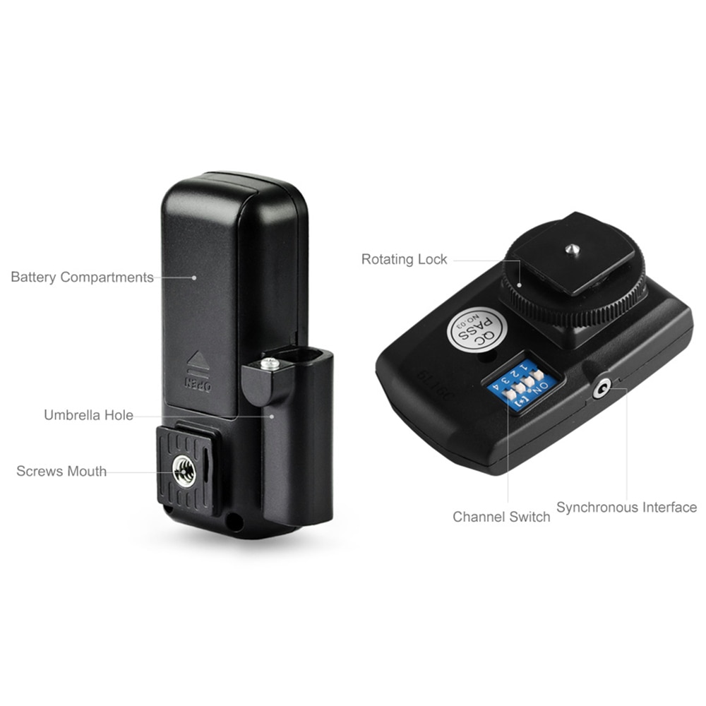 Godox CT-16 16 Channels Wireless Radio Flash Trigger Transmitter+Receiver Set for Canon Nikon Olympus Godox Yongnuo Studio Flash