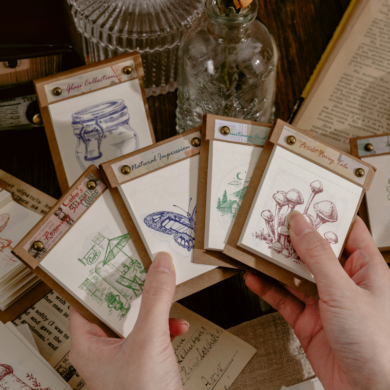 Livre de voyage avec animaux de la Jungle, 50 feuilles de papier artisanal rétro décoratif Vintage pour Scrapbooking, planificateur de Journal intime, DIY bricolage