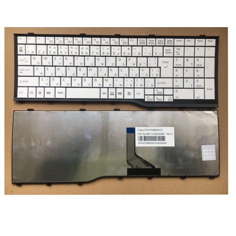 Jp Japanse Wit Toetsenbord Voor Fujitsu Lifebook AH532 A532 N532 NH532 Met Frame Laptop Toetsenbord