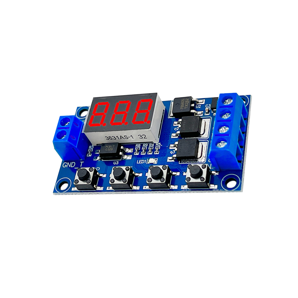 DC 6-30V Digital Time Delay Relay LED Display Automation Cycle Timer Control Switch Adjustable Timing Relay Time Delay Switch