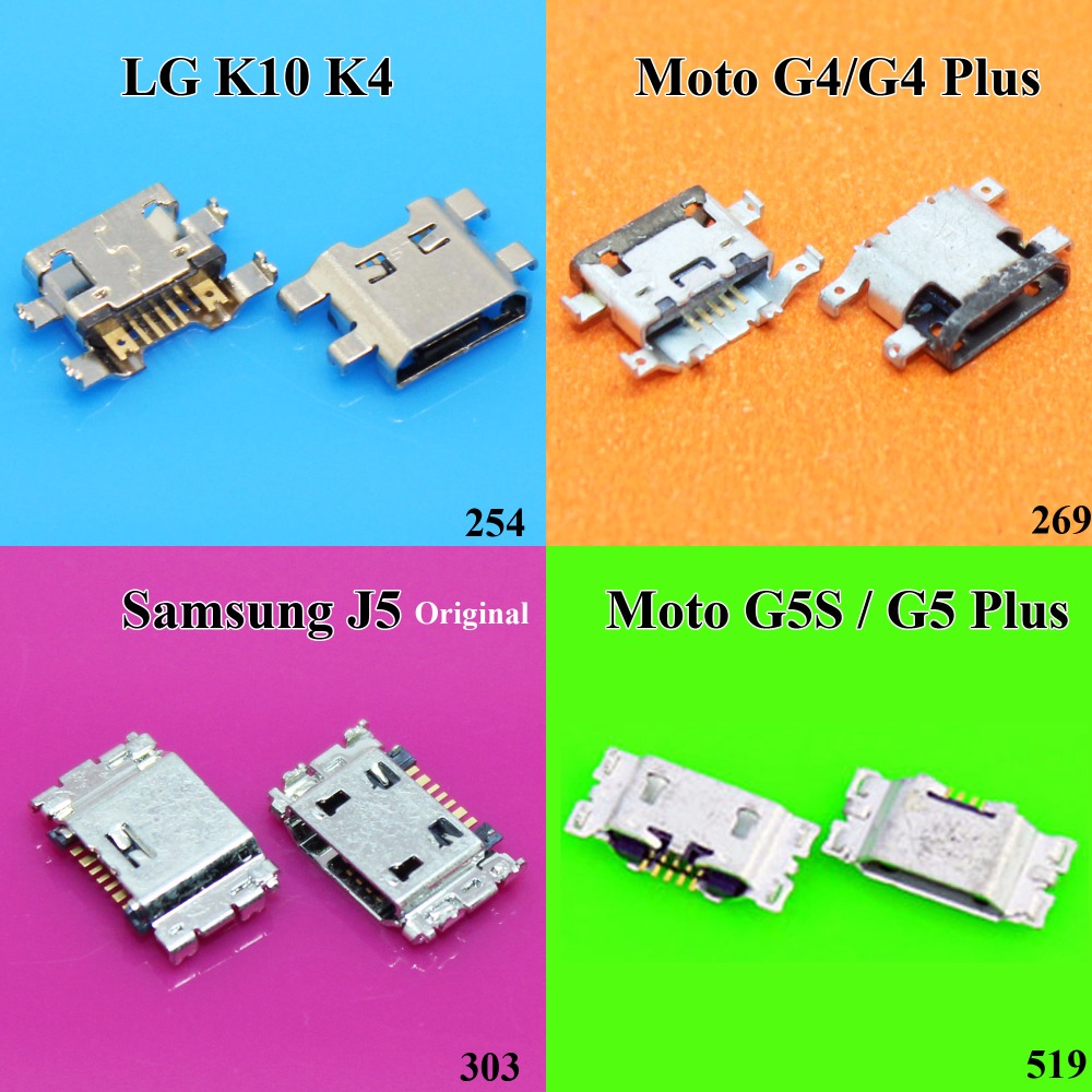 Voor MOTO G4 G5 Plus G5S XT1641 XT1644 Micro USB jack socket Connector Poort Opladen voor Samsung J3 J5 J7 j500 J100 J300 LG K10