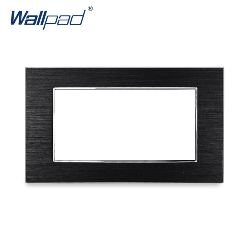 Wallpad PC Glass Aluminum Panel Frame Hotel Panel Frame 147*86mm Frames Panel Only: Aluminum Black