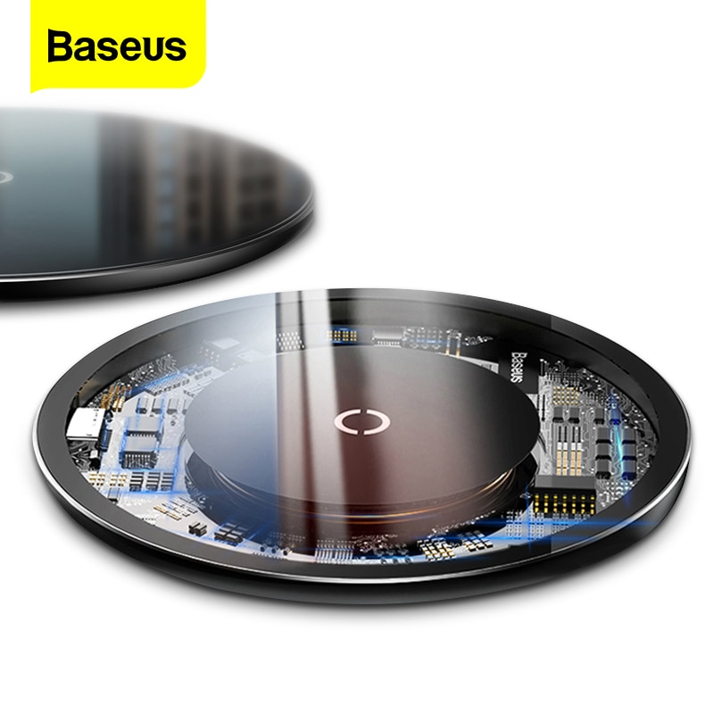 Baseus Qi Draadloze Oplader Voor Iphone 11 Pro Max X Glass Panel Wirless Opladen Pad Voor Samsung S9 Draadloos Opladen lader Pad