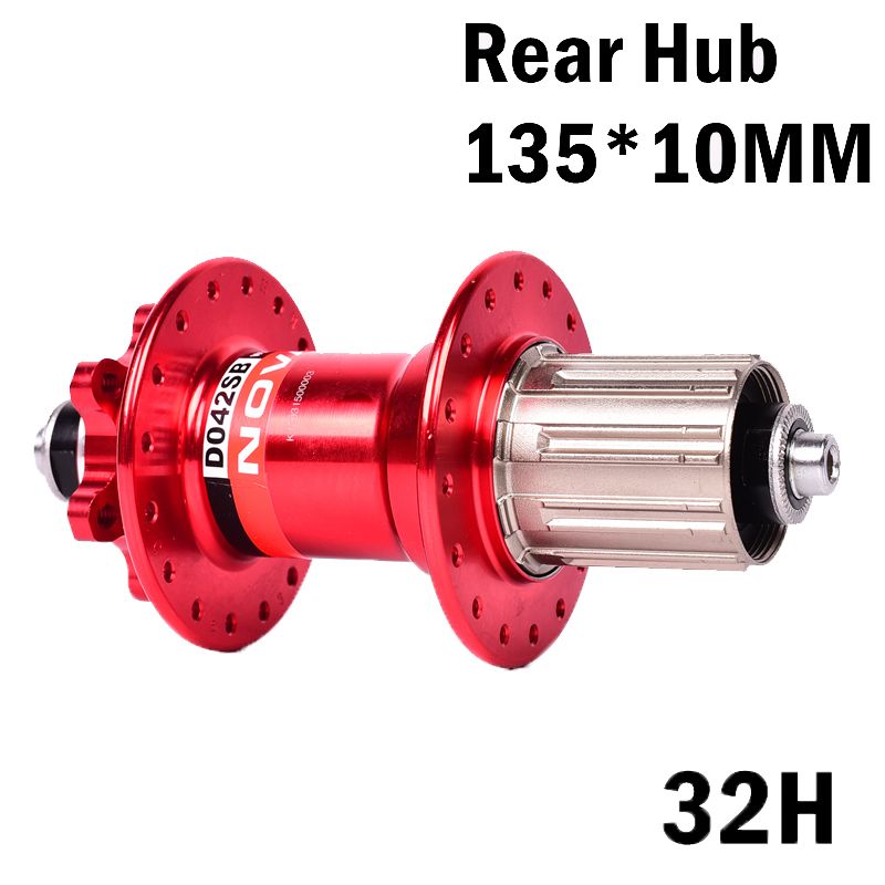 Novatec Hub D042SB Disc Kaart Brake Mtb Mountainbike Hub Lager Fiets Hubs 32 36 Gaten Zwart Rood