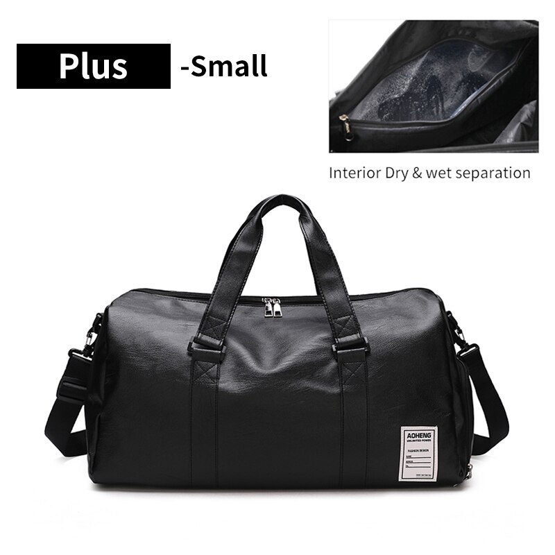 Männliche Leder Reisetasche Große Duffle Unabhängige Schuhe Lagerung Große Fitness Taschen Sport Gym Handtasche Gepäck Schulter Taschen XA103M: Plus S