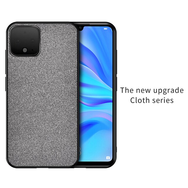 IKrsses para Google Pixel 4 funda de tela Simple de PU funda trasera dura de borde suave para Google Pixel 4 XL duro volver cubierta de la cáscara: For Google Pixel 4 / Gray