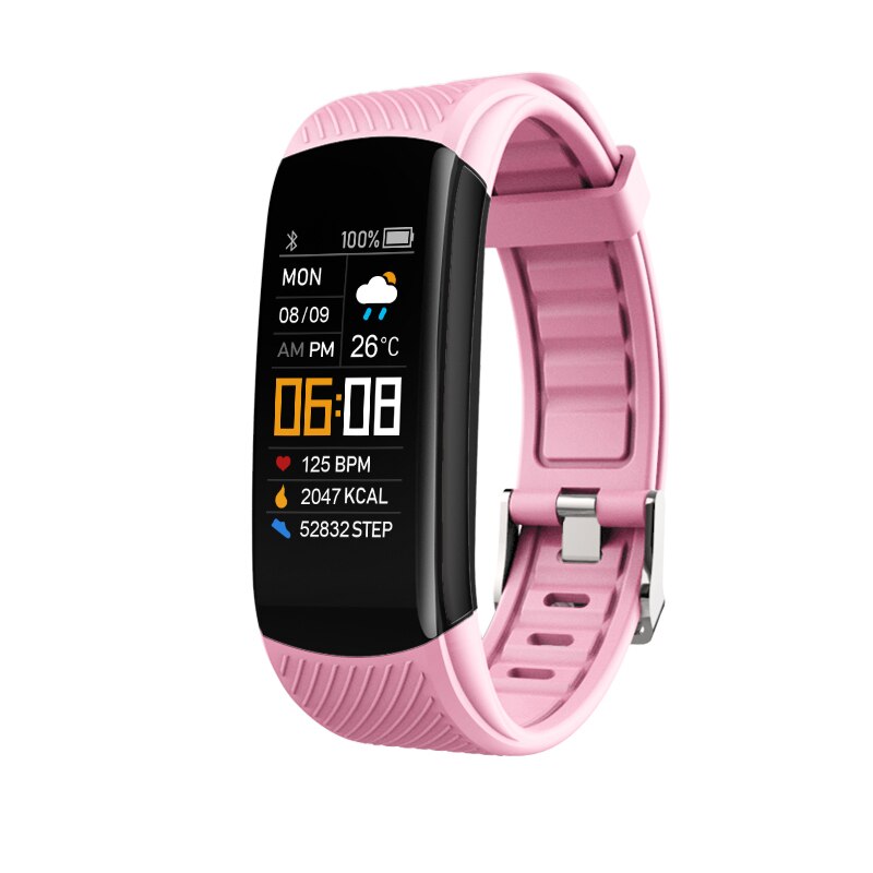 Meisjes Jongens Digitale Horloge Ecg Kids Digitale Horloge Kinderen Digitale Klok Tieners Android Ios Body Temperatuur IP67 Waterdicht: C5s pink