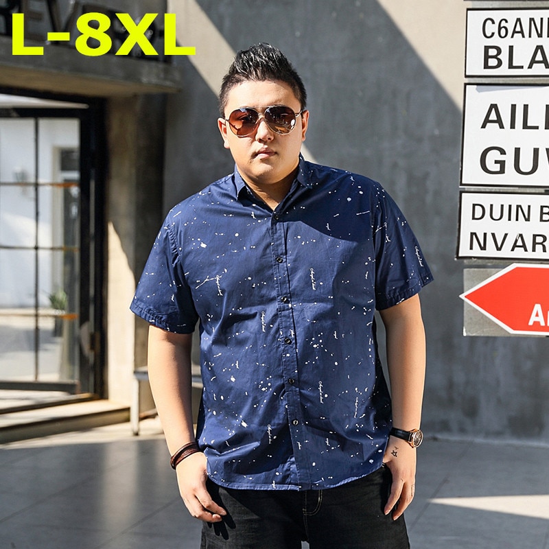 Plus größe 10XL 9XL 8XL 7XL 6XL Herren Kurzarm hawaiisch Shirt Sommer lässig Blumen- Hemden Für Männer große große größe