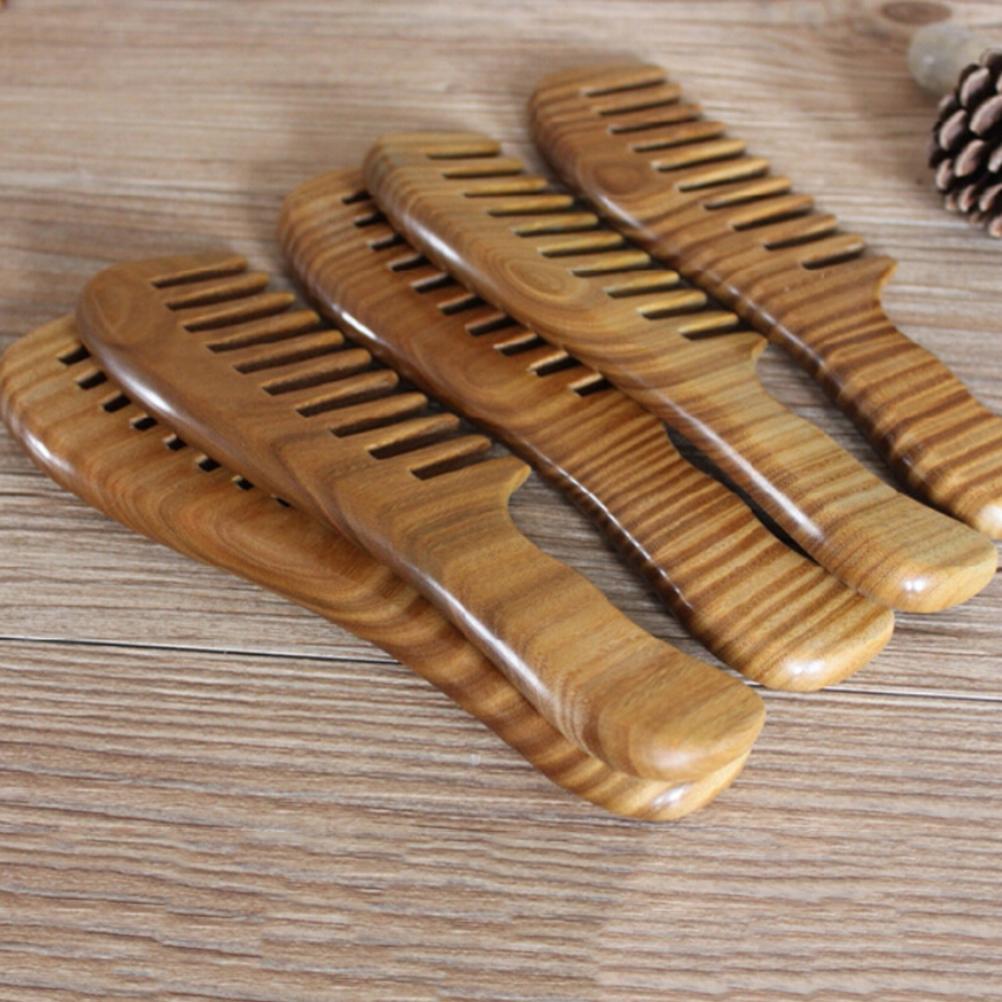 Handmade Wooden Sandalwood Hair Combs Head Massager Wide Tooth Comb for Hair Styling Tools 1PCS