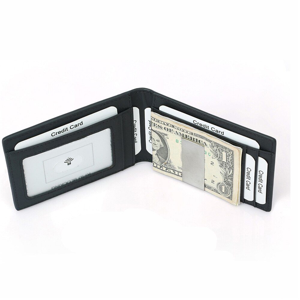 Heren Portemonnee Antimagnetic Creditcard Id Purse Carbon Fiber Patroon Super Fiber Amerikaanse Gouden Clip Portemonnee Kaart Tas