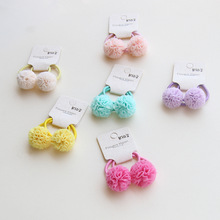 2 Stks/partij Bal Student Kleur Kralen Haar Touw Meisjes Haar Accessoires Paardenstaart Elastische Haar Band Haar Band