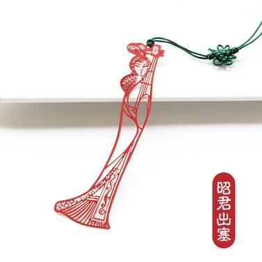 Metalen blauw en wit porselein chinese klassieke stijl paperclips grappige kawaii bladwijzer briefpapier markeerclip kinderen: G