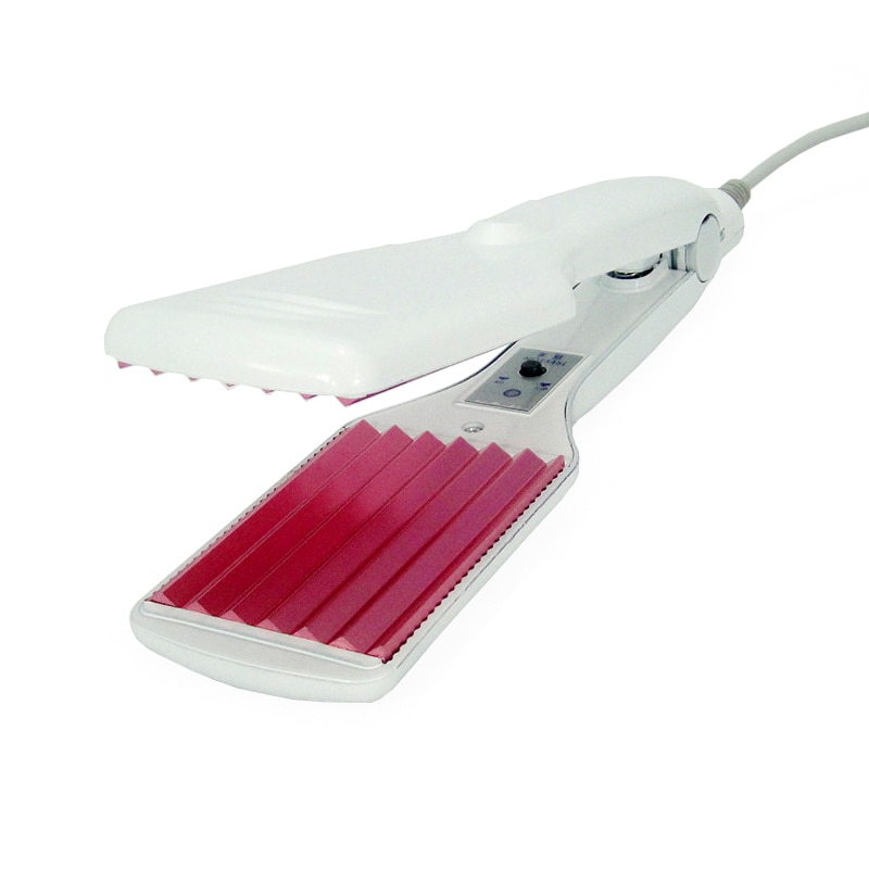 Plancha de pelo de hierro corrugado, herramienta de peinado de onda plana, corrugación electrónica