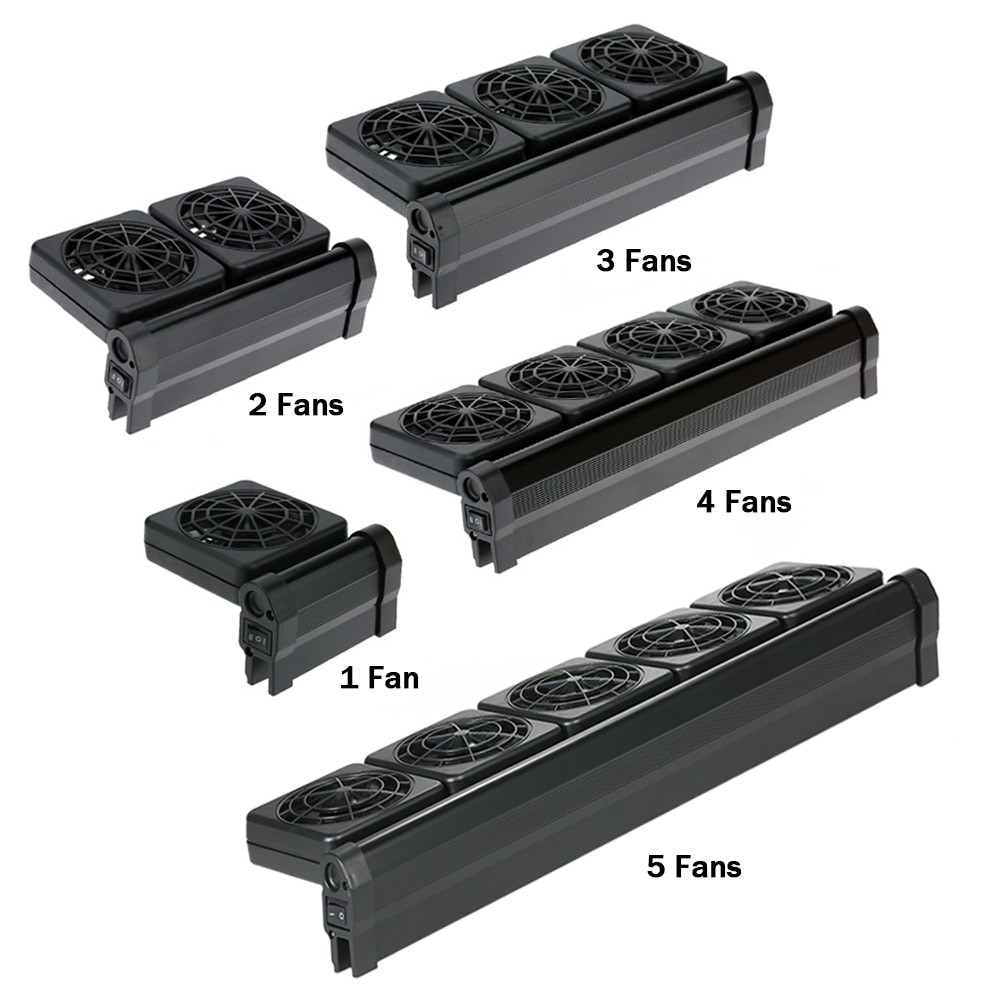 1/2/3/4 ventilatoren aquarium koelventilator aquarium koude windkoeler verstelbare 2 niveaus wind aquarium krachtige koelventilator koeler