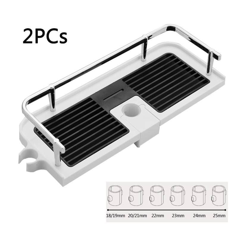 Dropshipping del supporto della testa di doccia dell'asta di sollevamento del singolo livello dell'organizzatore dello scaffale di stoccaggio della doccia del vassoio dello shampoo degli scaffali del bagno: 2pezzi full size