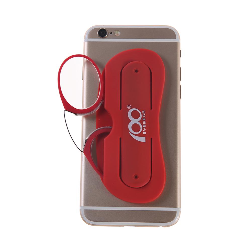Vrouwen Mannen Mini Neus Clip Op Leesbril Dunne Flexibele Lezers Draagbare Portemonnee Optics met Telefoon Staat Bril Case