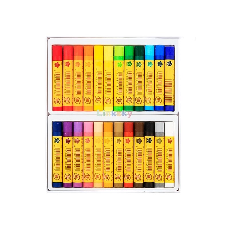 Japanese Traditional Crayons "SAKURA Cray-Pas, smooth crayons. Thick type 12,16,20,24 colors set.Safe and nontoxic,Art supplies