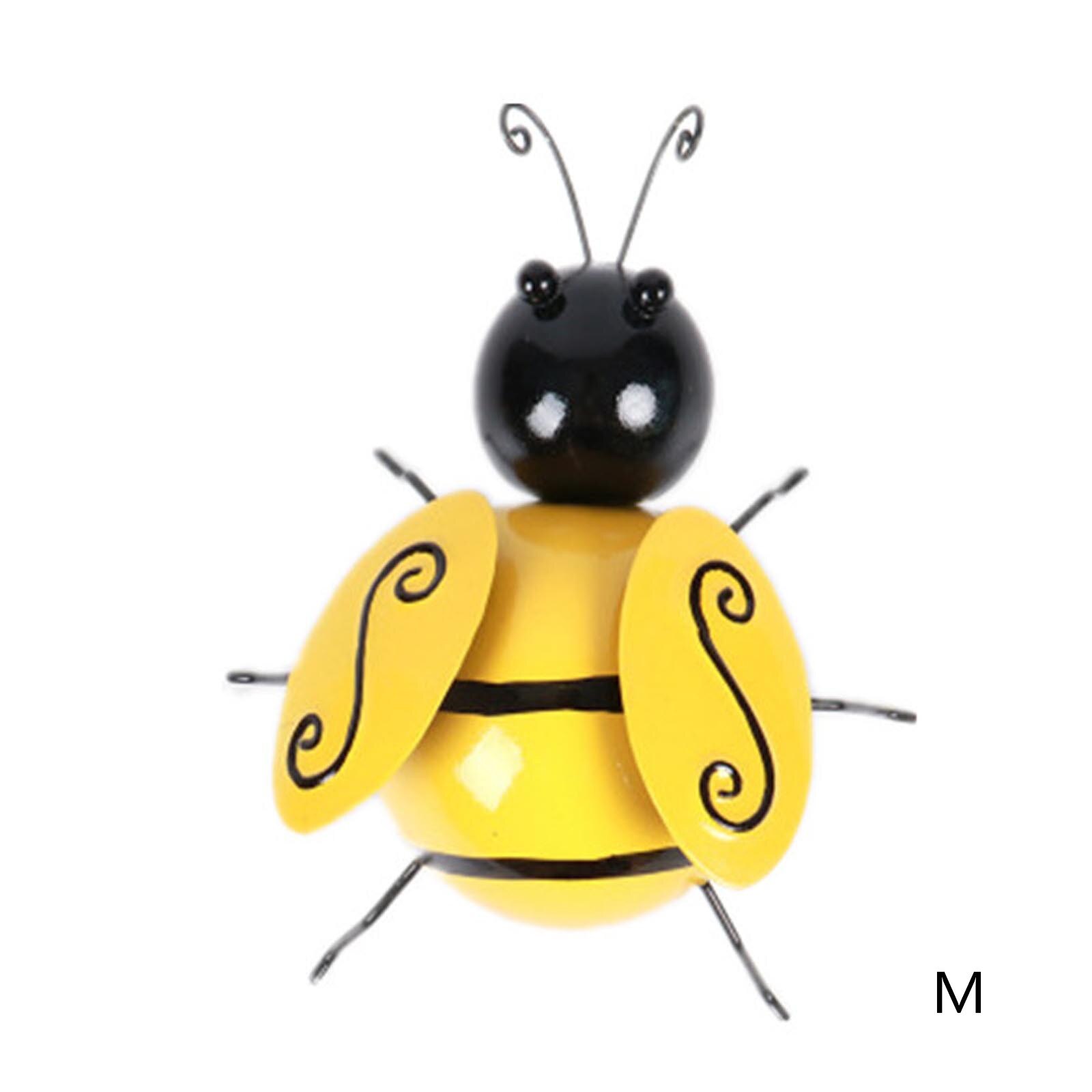Bumble Bee Garden Accents Yard Fence 3D Sculpture Ornaments Wall Home Hanging DIY Ornament Garden Decor Sculptures: D
