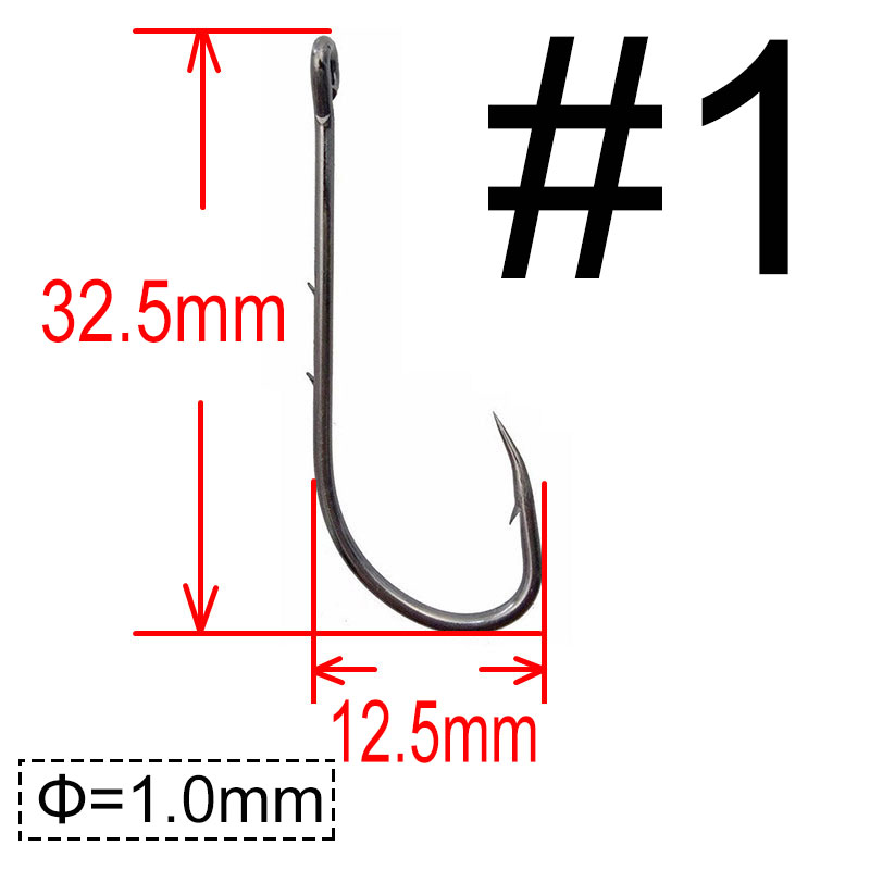 50 teile/schachtel Lange Schaft Angeln Haken Baitholder Angelhaken Karpfen Angeln Haken Jig Stacheldraht hoch Kohlenstoff stahl versetzt Schmale Köder Haken: Marine Blau