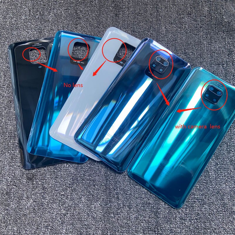 Cover posteriore in vetro per Xiaomi Redmi Note 9 Pro copribatteria custodia posteriore porta pannello in vetro custodia per Redmi Note 9S copribatteria