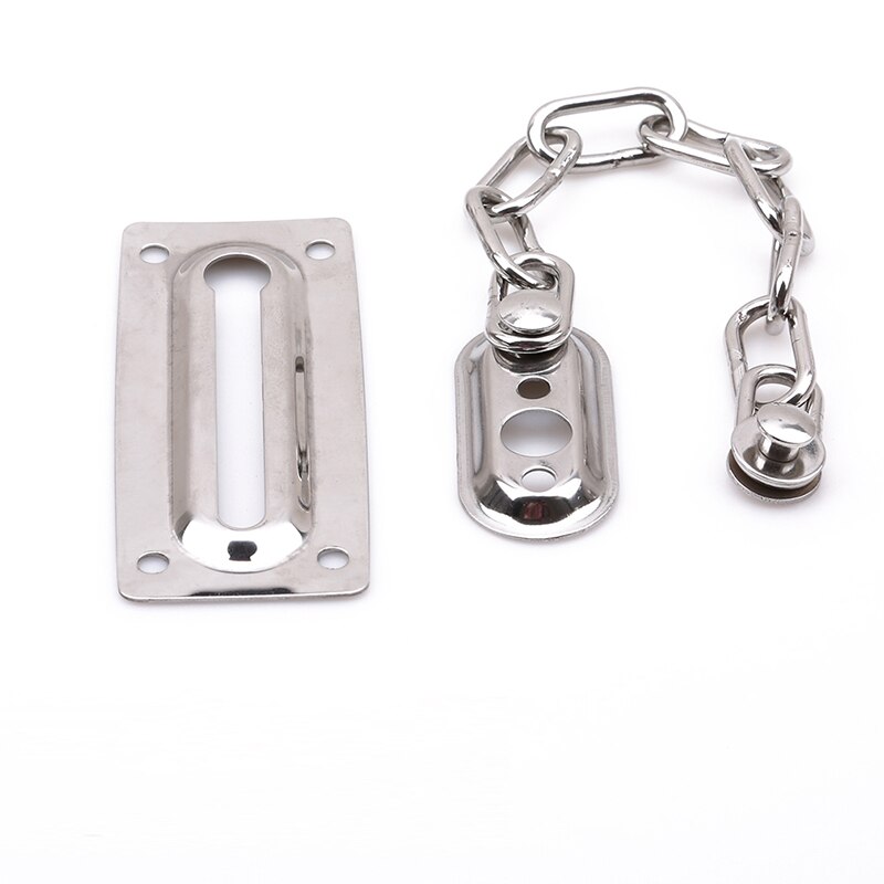 Loack antirrobo para puerta, pieza de cerradura, cadena de seguridad de Color plata y acero inoxidable, cerrojo, pestillo, protector de armario