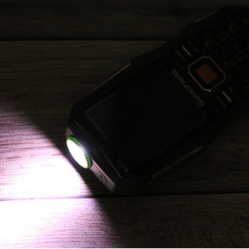 Teléfono Móvil resistente con pantalla grande, Banco de energía de larga duración, Batería grande, teclado grande, antorcha, Sim Dual, Facebook, altavoz con Whatsapp