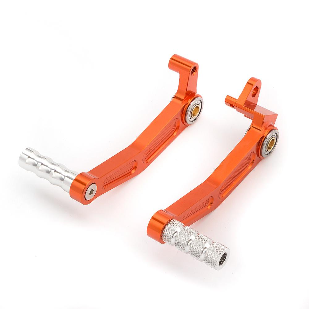 CNC T6061 Aluminum Motorcycles Foot Pedal Brake + Gear Shifter Lever For KTM DUKE 125 200 390 RC125 RC200 RC390: Orange