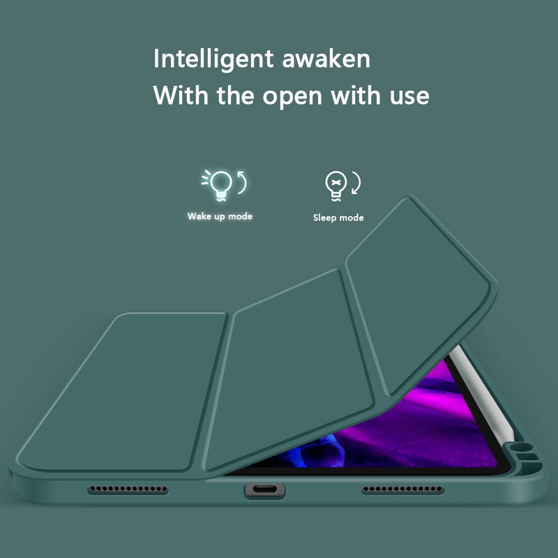 Goojodoq hoesje voor ipad pro 11 & , ultradunne pu leren smart cover zachte funda voor ipad pro 11 inch 2nd generatie hoesje