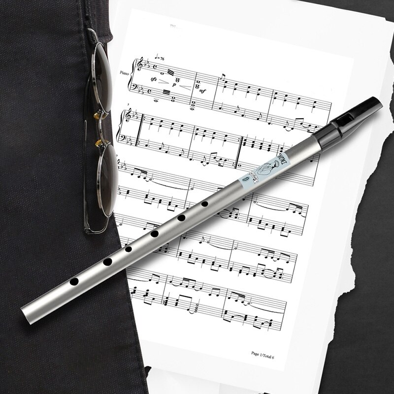 Silbato de estaño tradicional irlandés, Penny Whistle Key of D, silbato irlandés, instrumento de viento de madera de seis orificios