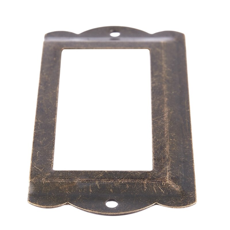 Porta etichette per etichette per cassetti per ufficio 85mm x 42mm 4 pezzi tono bronzo