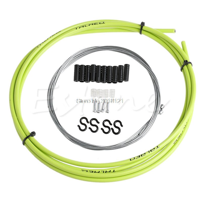 Front & Rear Inner Outer Wire Gear Brake Cable Set Bike Bicycle Shifter Cable: Green