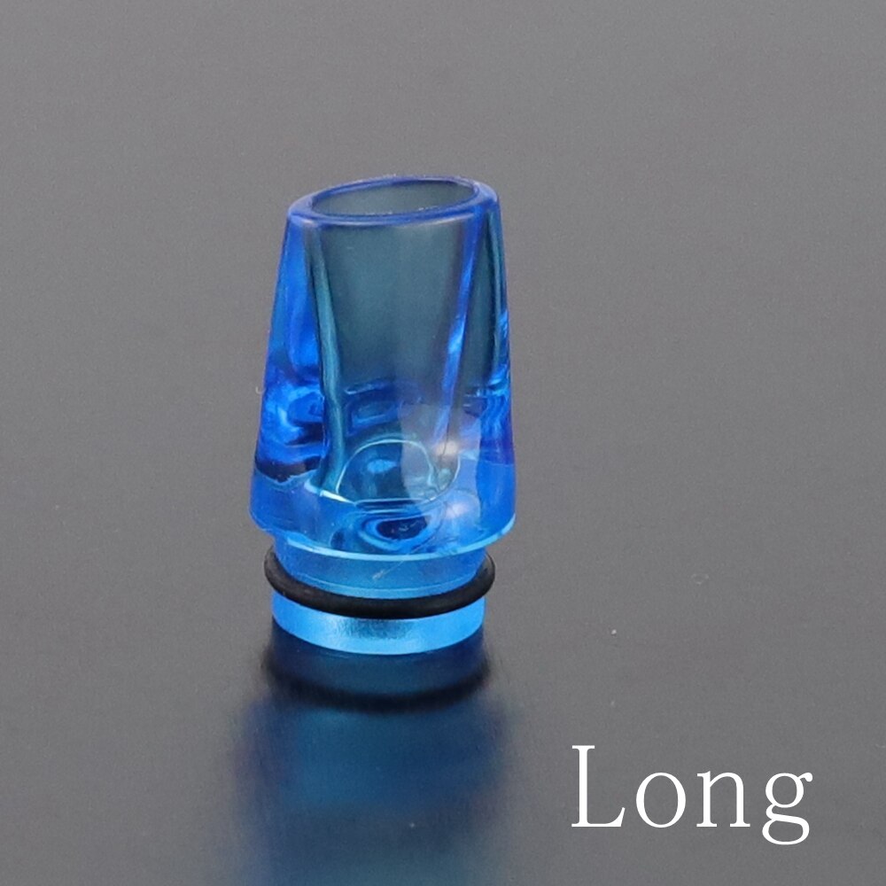 Flat Acrylic Plastic MTL 510 810 Drip Tip MouthPiece DripTip 810 For Atomizer RTA RBA RDA 8 Color: Blue Long