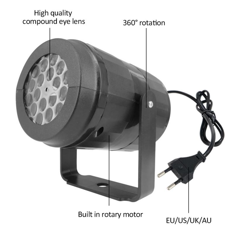 Luces de proyector de copo de nieve de Feliz Navidad, iluminación LED giratoria de 4W para escenario, efecto de iluminación interior para en casa, luces para Año